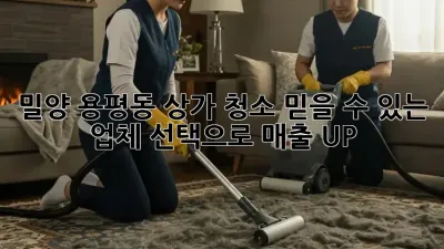 밀양 용평동 상가 청소, 믿을 수 있는 업체 선택으로 매출 UP! ✨