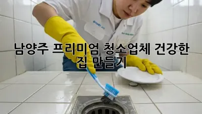 남양주 프리미엄 청소업체, 건강한 집 만들기